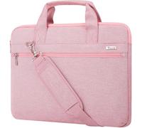 Voova Laptop Bag Carry Case 13 13.3 14 Inch with Shoulder Strap,Computer Sleeve Compatible with MacBook Air M1 2020,MacBook Pro 13/14 2021,13.5" Surface Laptop 3/4,Dell Acer HP Notebook, Pink