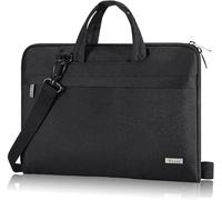Voova Laptop Bag Case 15.6 Inch Compatible with MacBook Pro 15/16, MacBook Air 15 M2/M3/M4, 15-16” HP Acer Lenovo Dell Asus, Waterproof Computer Sleeve Cover with Shoulder Straps & Handle,Black