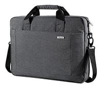 Voova Laptop Bag Case 17 17.3 Inch Computer Sleeve Messenger Bag with Shoulder Strap Expandable Waterproof Large Capacity Business Briefcase for Work Travel Fit 17-18 Inch Laptop, Men Women-Grey