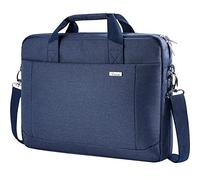 Voova Laptop Bag Case 17 17.3 Inch Computer Sleeve Messenger Bag with Shoulder Strap Expandable Waterproof Large Capacity Business Briefcase for Work Travel Fit 17-18 Inch Laptop, Men Women-Blue