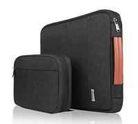 Voova Laptop Sleeve Case 13 13.3 14 Inch with Detachable Accessories Pouch, 2 in 1 Waterproof Computer Bag Cover for MacBook Air 13 M1/M2/M3/M4 2020-2025, MacBook Pro 13/14, Dark Black