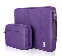 Voova Laptop Sleeve Case 15 15.6 16 Inch with Detachable Accessories Pouch, 2 in 1 Waterproof Computer Bag Cover for MacBook Air 15 M4, MacBook Pro 15/16, 15.6” HP Dell Lenovo Asus, Dark Purple
