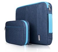Voova Laptop Sleeve Case 15 15.6 16 Inch with Detachable Accessories Pouch, 2 in 1 Waterproof Computer Bag Cover for MacBook Air 15 M4, MacBook Pro 15/16, 15.6” HP Dell Lenovo Asus, Deep Blue