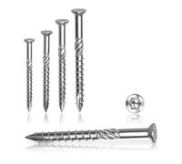 VOOXA Premium | Pack of 100 Patio Screws 5 x 50 mm, Stainless Steel C1 | TX 25 with Decorative Countersunk Head, Friction Part, Cut Tip | for Hardwood, Softwood and Composite