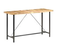 Vopese Bar Table, Breakfast Counter Table Kitchen Dining Pub Desk 180x70x107 cm Rough Mango Wood Bistro Table for Kitchen Living Room Dining Room