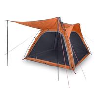 Vopese Camping Tent 4-Person Grey and Orange Quick Release Waterproof Easy to install, suitable for hiking, camping, and gardening