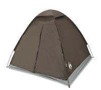 Vopese Camping Tent Dome 4-Person Brown Waterproof Easy to install, suitable for hiking, camping, and gardening
