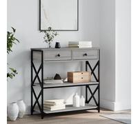 Vopese Console Table Grey Sonoma 75x28x75 cm Engineered Wood, Console Table for Living Room Bedroom Entrance Hall Desk for Living Room/Bedroom/Hallway