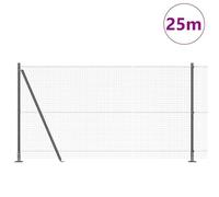 Vopese Fence with Posts Grey 1.2 x 25 m Steel Decorative metal garden fence, suitable for outdoor courtyard lawn animal barrier ZSSCJ-UK3352560UK