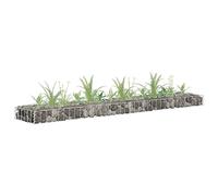 Vopese Gabion Raised Bed Galvanised Steel 180x30x10 cm, Gabion Baskets, Metal Gabion Cages for Stones, Garden Decor Wall Partition Set