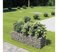 Vopese Galvanized Steel Gabion Raised Bed - 180x50x50cm, Rust-Proof, Weather-Resistant, High Load-Bearing Capacity, Ideal for Garden Borders, Includes Assembly Instructions