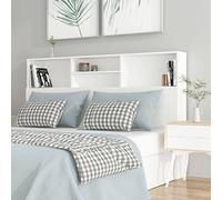 Vopese Headboard Cabinet White and Sonoma Oak 220x19x103.5 cm, Divan Bed Headboard, Bed Panel Header Headboard for Double/Single, Indoor Home Bedroom Furniture Accessory