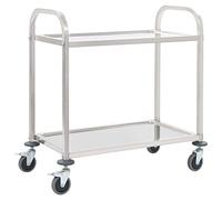 Vopese kitchen trolley on wheels, 2 tier rolling storage rack 95x45x83.5 cm stainless steel vegetable rack kitchen storage unit for kitchen bedroom bathroom