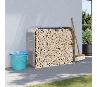 Vopese Log Holder Light Grey 120x45x100 cm Galvanised Steel, Firewood Log Rack, Firewood Storage Rack Shelf, Log Store Holder for Outdoor or Indoor Wood Stand