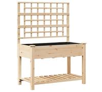 Vopese Planter with Climbing Rack Shelf Rectangular Wooden Raised Plant Box for Vegetable Flower 115x60.5x153cm Garden flowerpot,suitable for planting flowers,plants, and vegetation ZSSCJ-UK42006571UK