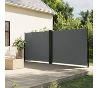 Vopese Retractable Side Awning Anthracite 180x600 cm, Outdoor Garden Canopy Awning Sun Shade Shelter, Awning Canopy for Patio, Courtyard, Balcony and Restaurant