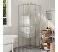 Vopese Shower Cabin, Space-Saving Corner Design with Aluminium Frame and Clear Safety Glass, 70 x 70 x 180 cm, ESG 4 mm Glass, for Modern Bathroom