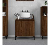 Vopese Under Sink Bathroom Cabinet, Bathroom Storage Cupboard with Large Compartment for Ample Storage 58x33x60 cm Engineered Wood Floor Standing Basin Unit for Bathroom Use