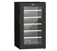 Vopese Wine cabinet, 24 bottle wine fridge with digital touch screen temperature control 5-20℃, 65 litre capacity 43x45x75cm glass door wooden racks, for kitchen home bar office
