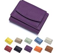 Vopetroy 2023 New Unisex Anti-Credit Card Fraud Folding Mini Wallet, Women's Foldable Short Wallet, Mini Multifunction Bifold Wallet (purple)