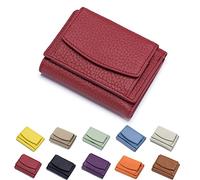 Vopetroy 2023 New Unisex Anti-Credit Card Fraud Folding Mini Wallet, Women's Foldable Short Wallet, Mini Multifunction Bifold Wallet (red)