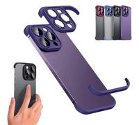 Vopetroy Carlotta Edge Pro 2.0, Carlotta for IPhone Case, for IPhone 15Pro Max Luxury Corner Edge Pad Lens Protector, Case and Camera Lens Protector with Silicone Bumper (For iPhone 15ProMax,Purple)