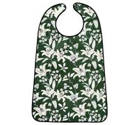 VOPHIA 3 Pack Adult Bibs for Women Washable Bib Reusable Waterproof Clothing Protector with Optional Crumb Catcher (Lily1)