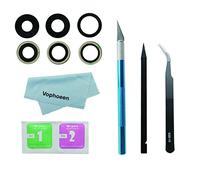 Vophoeen 3pcs OEM Original Rear Back Camera Glass Lens Replacement for iPhone 12 Pro Max with Pre-Installed Adhesive and Repair Toolkit Set+Clean Cloth