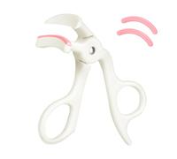 Vophoeen Eyelash Curler with Comfort Grip and Silicone Pad, Superior Curling Effect for Long-Lasting Lift, Includes 2PCS Silicone Replacement Pads, Easy to Use for All Eye Shapes (White)