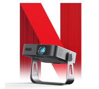 VOPLLS【Compatible with Netflix 】Smart Mini Projector with Auto Focus & Keystone, WiFi Bluetooth 1080P Full HD,Portable Phone Projector for Bedroom/Home Cinema/Outdoor