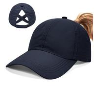 Voqeen Womens Baseball Cap Ponytail Quick Drying Ladies Sun Caps Outdoor Summer Hat with Pony Tail Hole High Bun Adjustable Ponycap Sports Unisex