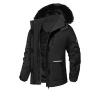 Voqeen Women's Winter Jackets Waterproof Warm Fleece Coat Outdoor Ski Jacket with Zip Pockets Detachable Hood for Hiking Camping