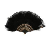 VOQGHTU Bride Fan, Folding Fans Handheld For Ladies, Bridal Gifts For The Bride,Wedding Gifts Guests, Folding Feather Handheld Fan Stage Plays,Holidays, Performances