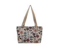 VOQGHTU Flowers Canvas Bag Tote Bag,Mom Bag,Canvas Tote Bag With Pattern, Travel Shoulder Bags Handbags Womens For Shopping, Grocery, Yoga, Gifts