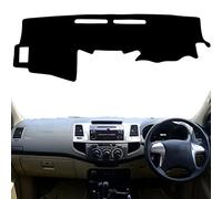 VOQOM Dash Mat Cover For Hilux Fortuner SW4 2005-2015 2011 2012 Dashboard Cover Mat Pad Dashmat Dash Sunshade Carpet Protector Car Accessories RHD Black(BlackEdge)
