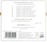 VOR¡SEK: RHAPSODIES; SCHUBERT: IMPROMPTUS NEW CD