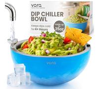 Vora 35oz Stainless Steel Dip Chiller Bowl Keep Dips, Salads, and Appetizers Perfectly Cold with a Double-Walled Ice Cavity Insulated Serving Bowl and Leak-Resistant Ice Bowl for Effortless Hosting.