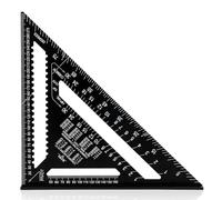 VORACIS 12 Inch Speed Square | Aluminium Roofing Rafter Square | Metric Scale | Carpenter Triangle Angle Measuring Tool | Framing Square for Woodworking, Roofing, Construction, DIY Marking & Layout
