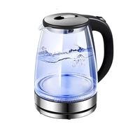 VORACIS 2L Glass Electric Kettle with Blue LED | Rapid Boil, 360° Swivel Base, Auto Shut-Off, Boil-Dry Protection, Water Level Indicator, Stainless Steel Element