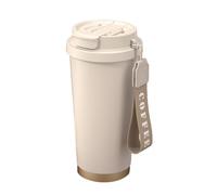 VORAE Coffee Cup Travel Mug, 530ml Insulated Coffee Cup with Leakproof Lid, Reusable Coffee Cup Stainless Steel Travel Coffee Mug for Hot and Cold Coffee Water Tea Drinking (White)
