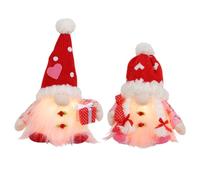 VORAE Light Up Gnome Valentines Decorations, Valentine Gonks with Light, Handmade Dwarf Elf for Him Her Gift (A+B)