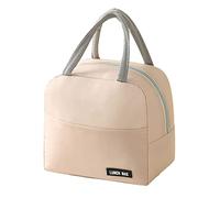 VORAE Lunch Bags for Women Men, Kids Lunch Bag Unisex Small School Lunch Organizer Suitable for School Office Outdoor Picnic (Beige)