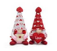 VORAE Valentines Day Gonks, Cute Plush Handmade Gnome Dolls Mini Faceless Tomte Dwarf Elf Decorations, Gifts for Him Her #2 (A+B)