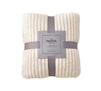 VORAE Warm Blanket for Bed, Lightweight Soft Fluffy Sofa Throw Reversible Winter Throws for Bed, Sofa, Chair, Couch, Office -100x70cm (White)