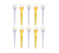 VORCOOL 10Pcs Plastic Golf Tees 6.2CM Stable Golf Step Down Tees Unbreakable Long Golf Tees Golfs Nails Practice Golfs Accessories for Outdoor (Random Color)
