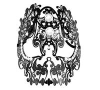 VORCOOL 1pc Diamond Skeleton Hollow Mask Full Face Hollow Out Masquerade Skull Mask Sports Props