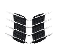 VORCOOL 2pcs Car Air Flow Vent Fender Side Cover Intake Grille Decoration Sticker Waterproof Chrome Plated