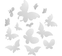 VORCOOL 3D Mirror Wall Sticker Butterfly Acrylic Mirror Wall Sticker for Bedroom Living Room Bathroom Wall Decoration