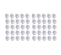 VORCOOL 50Pcs Christmas Jingle Bell Craft Bells Miniature Holiday Colored Jingle Bells DIY Bells for Wreath Holiday Home Tree Jewelry Making 22mm (White)