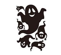 VORCOOL 57x37cm Scary Ghost Wall Sticker Halloween Wall Sticker Black Scary Ghost Wall Decoration for Haunted Houses Halloween Party